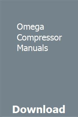 omega compressor manual